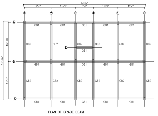 Plan of Grade beam