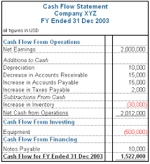 cash flow statement homework