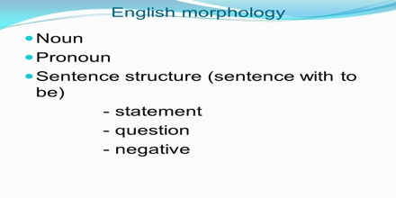 Morphology of Nouns