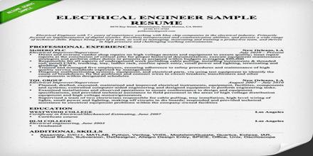 Resume Format for Electrical Engineer