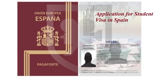 Sample Application format for Student Visa in Spain