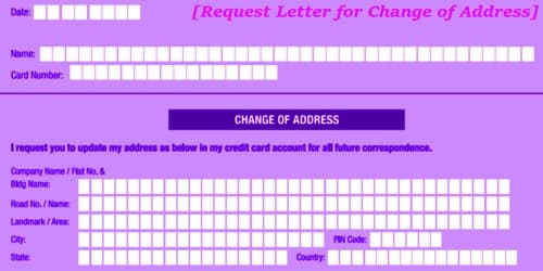 Request Letter for Change of Address to Concern Authority