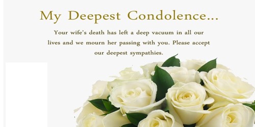 Condolence Letter For Loss Of Wife from www.assignmentpoint.com