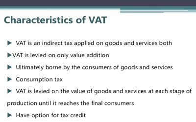 Characteristics Of Value Added Tax Vat Assignment Point