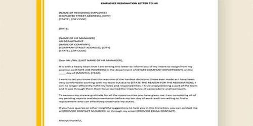 Employee Resignation Letter Format from www.assignmentpoint.com