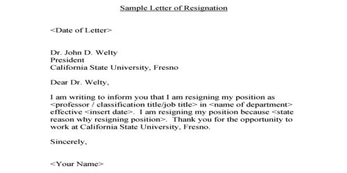 Letter Of Resignation Job from www.assignmentpoint.com