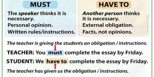 Difference Between Must And Have To Assignment Point