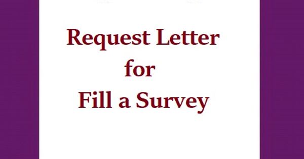 Request Letter for Fill a Survey - Assignment Point
